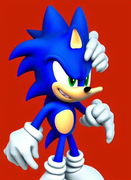 Prompt: Scratch, from Adventures of sonic the hedgehog, 3D model