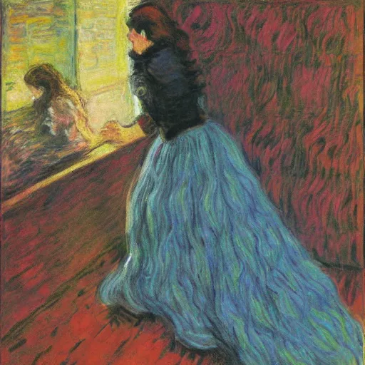 Image similar to Abigail Shapiro, marvel comics, Claude Monet, painting,