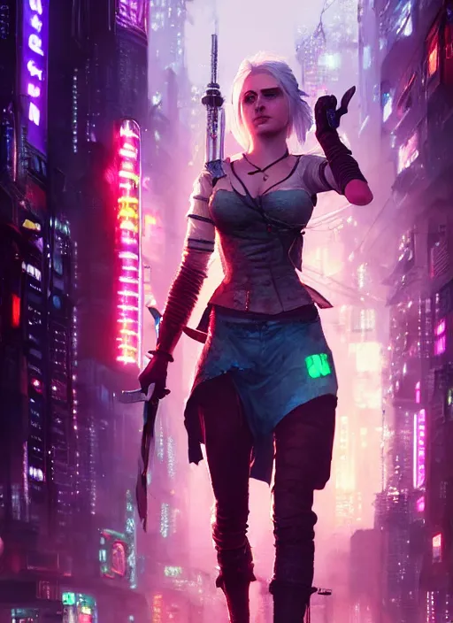 Ciri Cyberpunk 2077 (modified by me). 3440 x 1440 : , Cyberpunk