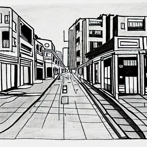 City in One Point Perspective. by jenthestrawberry on deviantART | Perspective  drawing, One point perspective, Perspective art