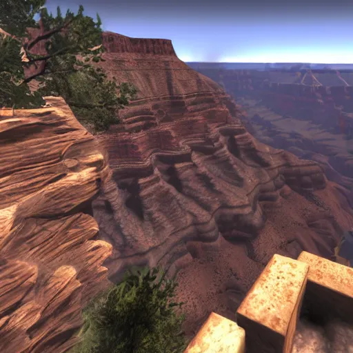 Prompt: grand canyon in counterstrike : global offensive, in - game screenshot