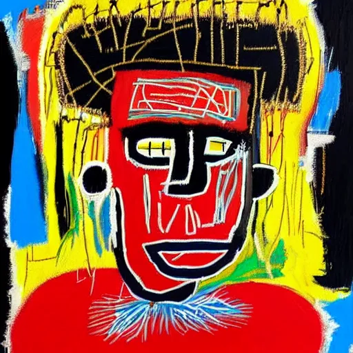 Image similar to A extremely highly detailed majestic hi-res beautiful immaculate head and shoulders award winning painting masterpiece of a strong black african man by Jean-Michel Basquiat, 8k, high textures, hyper sharp, insanely detailed and intricate, super detailed, 8k HDR high quality