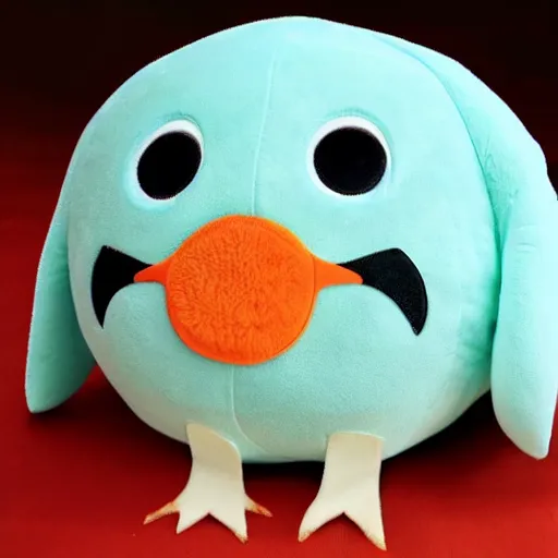 Image similar to squishable plush, squishables, stork wearing a black elegant suit