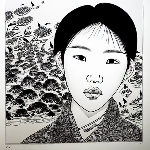 Image similar to xu wei ink art