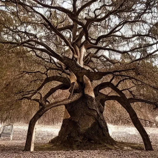 Image similar to a tree shaped like a man