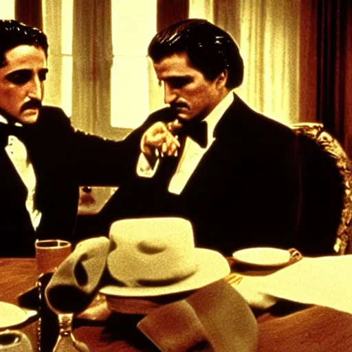 Prompt: a scene from the godfather directed by tarantino