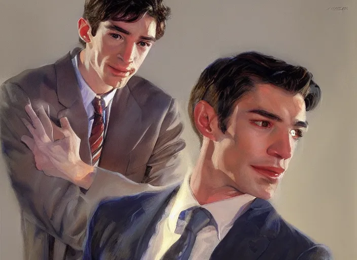 Image similar to a highly detailed beautiful portrait of barry allen, by gregory manchess, james gurney, james jean