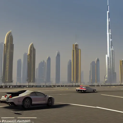 Image similar to gta : dubai, by masanori warugai