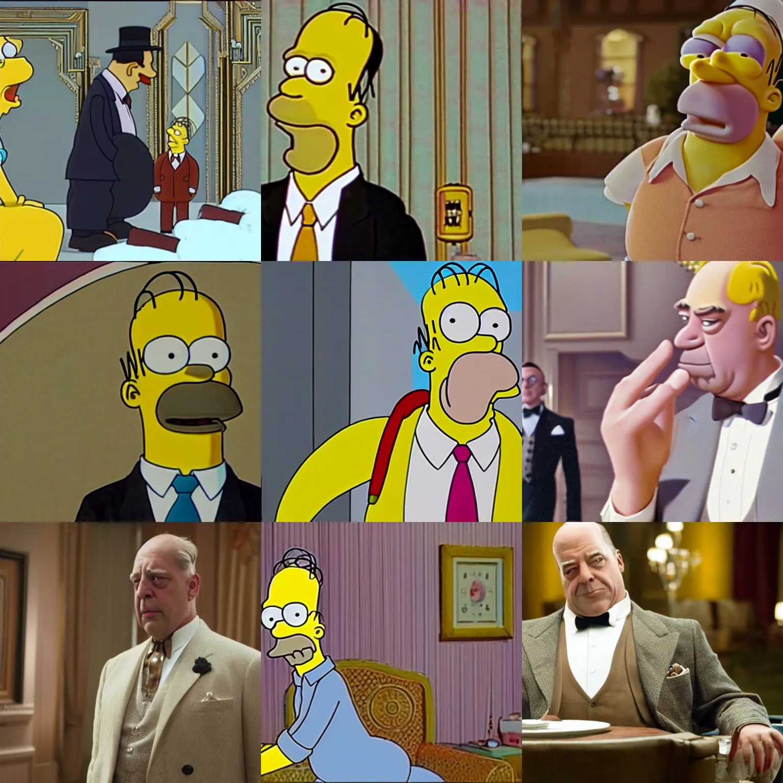 Prompt: a still of homer simpson in the great gatsby ( 2 0 1 3 )