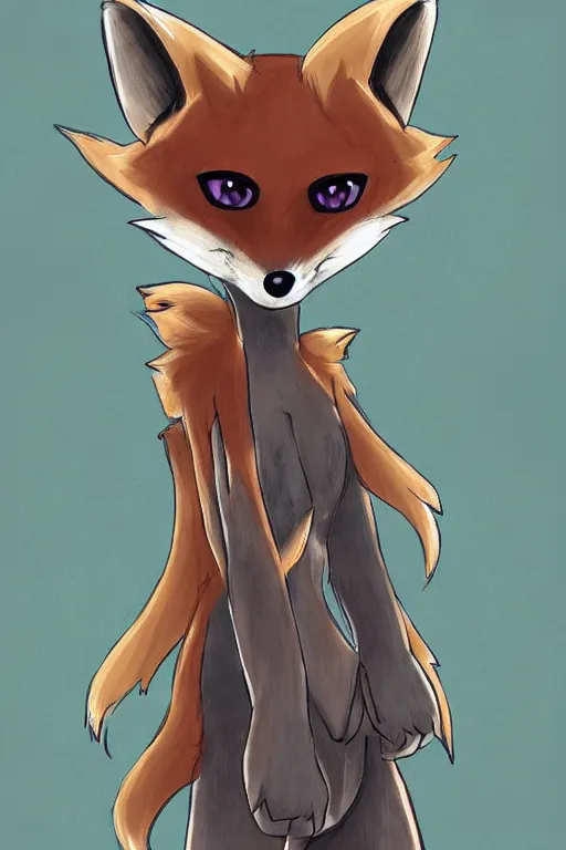 Prompt: an anthropomorphic fox, fursona!!!! trending on furaffinity, by kawacy