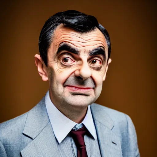 Image similar to A portrait mr bean teams up with a teenage mr bean, perfect faces, 50 mm, award winning photography