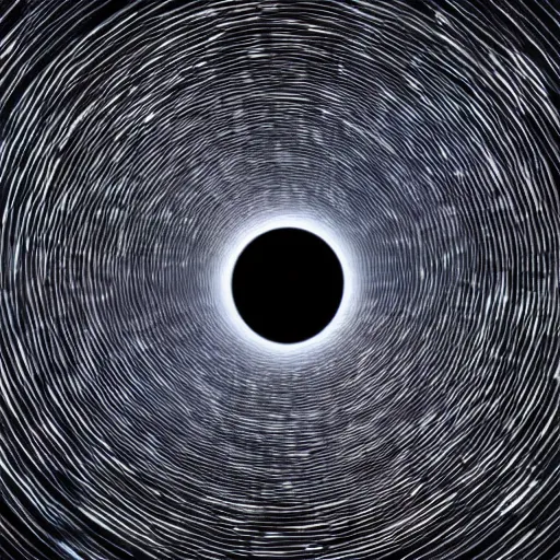 Prompt: inside a black hole