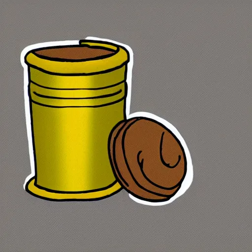 Image similar to illustration of a poo tin