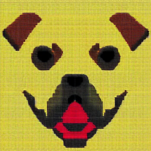 Image similar to pixel art for a dog