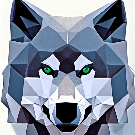 Image similar to Low poly wolf