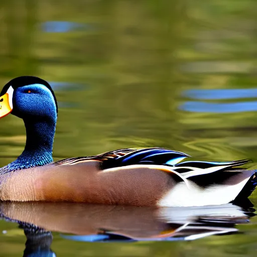 Prompt: a crowned duck