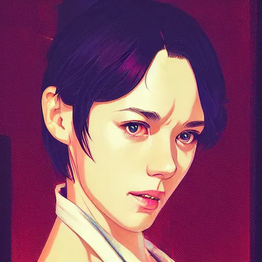 Image similar to rachel mcadams portrait as manga girl, realistic shaded perfect face, fine details. anime. realistic shaded lighting poster by ilya kuvshinov katsuhiro otomo ghost - in - the - shell, magali villeneuve, artgerm, jeremy lipkin and michael garmash and rob rey