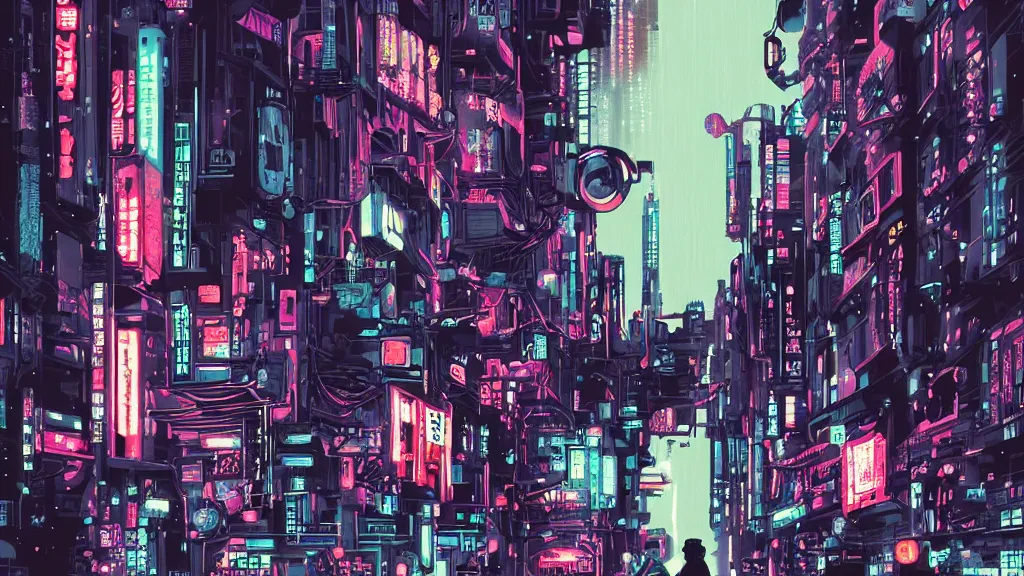 Image similar to dog futuristic japanese backlight cyberpunk by atey ghailan roy lichtenstein andy warhol ben - day dots, pop art, bladerunner, pixiv contest winner, cyberpunk style, cyberpunk color scheme, mechanical, high resolution, hd, intricate detail, fine detail, 4 k