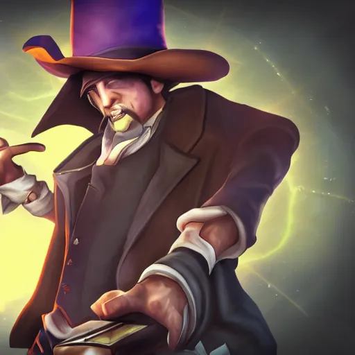 Image similar to Twisted fate as a twitch streamer