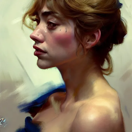 Prompt: greg manchess side portrait of imogen poots, deathknight, organic painting, matte painting, bold shapes, hard edges, street art, trending on artstation, by huang guangjian, gil elvgren, sachin teng, greg rutkowski, magali villeneuve, artgerm, jeremy lipkin, michael garmash and, rey