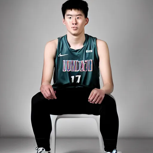 Image similar to a portrait of Jon Havnesköld, a young man living in Luleå, with South Korean lineage, born in 1995 he works as a physical trainer for Luleå Basket and as a production coordinator at a communication agency