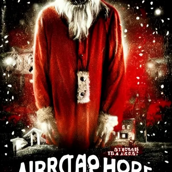 Image similar to a horror movie poster about Christmas