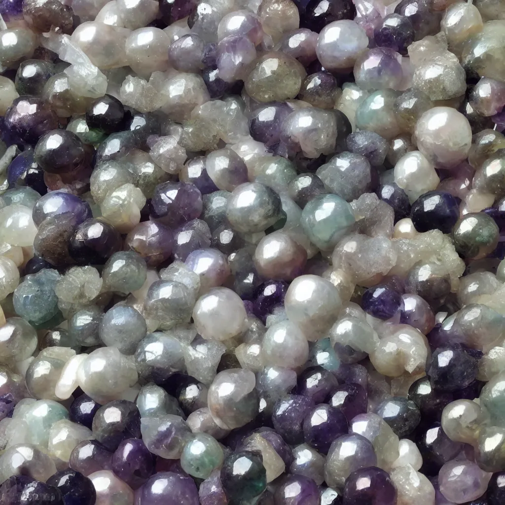 Prompt: gemstone emeraud pearl quartz saphir grenat fluorite