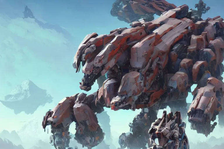 Prompt: tremortusk machine mecha animal beast robot of horizon forbidden west horizon zero dawn bioluminiscence, behance hd by jesper ejsing, by rhads, makoto shinkai and lois van baarle, ilya kuvshinov, rossdraws global illumination