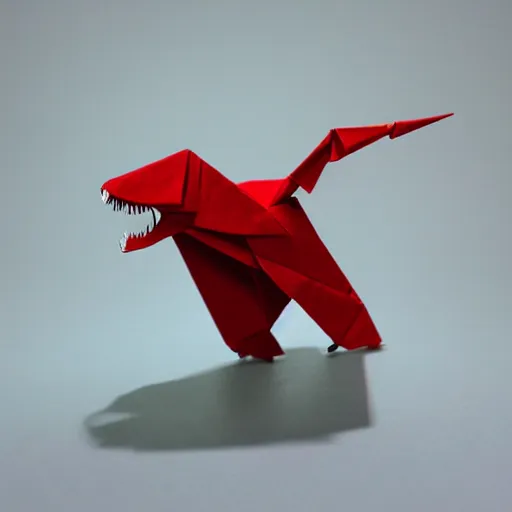 Image similar to origami of tyrannosaurus rex