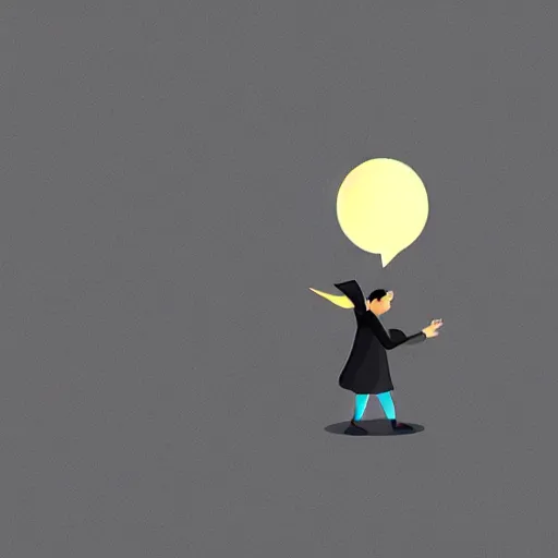 Image similar to wizard pondering his orb, discord emoji, 2 d, flat, isometric, transparent background, svg