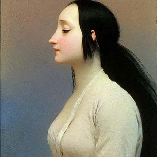 Image similar to a young woman’s face, her hair is white, her eyes are covered with a flowing blue satin blindfold, by ivan aivazovsky and alma tadema and and willen claesz heda and aelbert cuyp and gerard ter borch