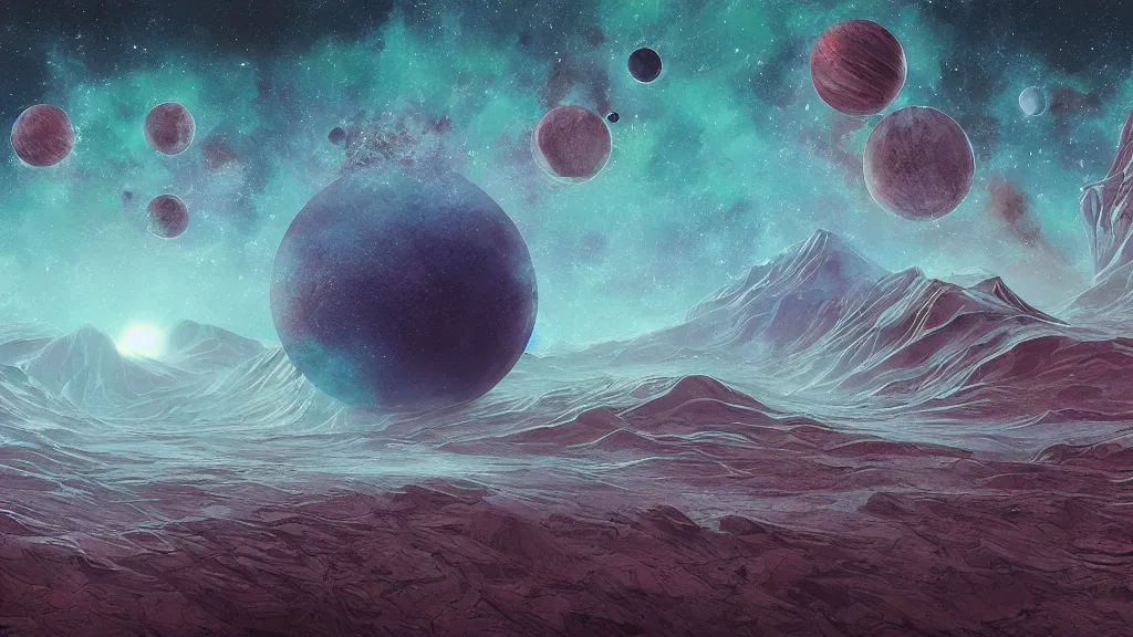 Prompt: dream of another planet, digital art