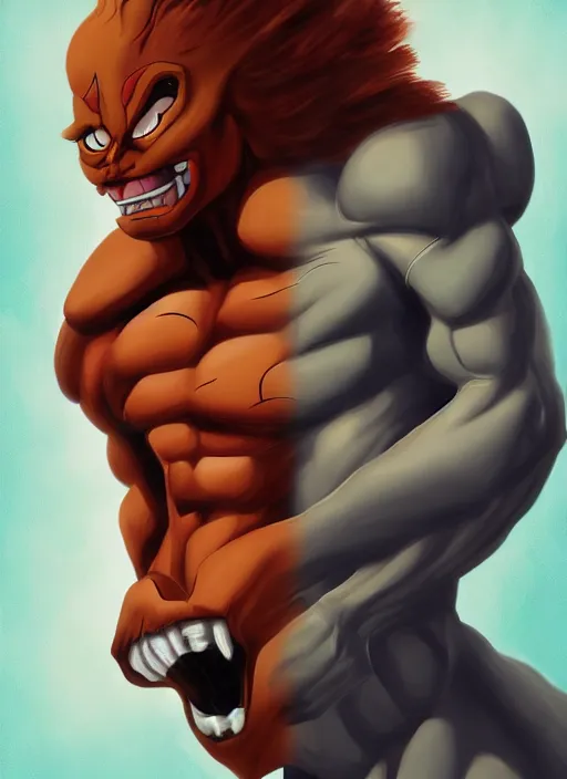 Prompt: jackalman from thundercats, body, muscular, digital painting, trending on artstation