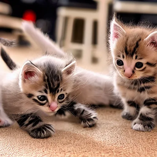 Prompt: an amazing award winning photo of kittens playing in a band, very detailed and sharp, 4k hdr, masterpiece