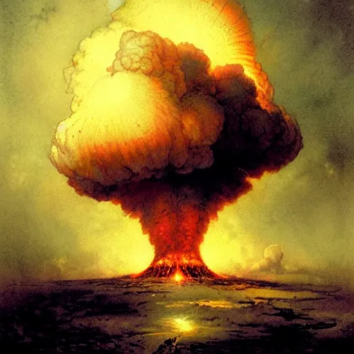 Image similar to nuclear explosion, by jean - baptiste monge