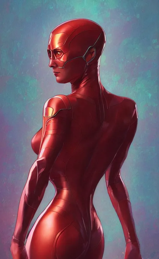 Prompt: the vision, marvel comics, highly detailed, digital painting, artstation, standing, facing camera, concept art, smooth, sharp focus, illustration, art by artgerm and alphonse mucha, high definition digital art, dramatic lighting, in the style of ilya kuvshinov and Ross tran