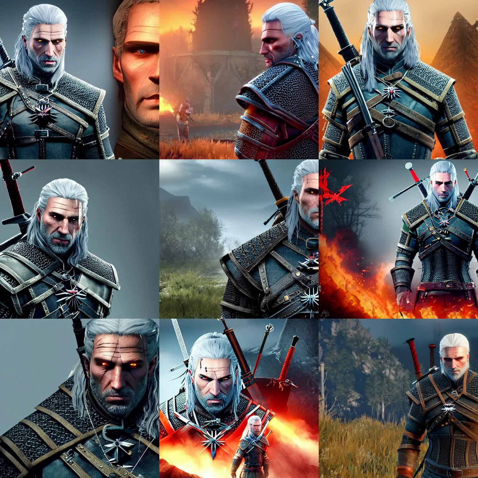 Prompt: Jens Stoltenberg as the Witcher in the videogame The Witcher 3