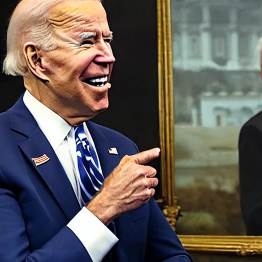 Image similar to joe biden eating someone alive