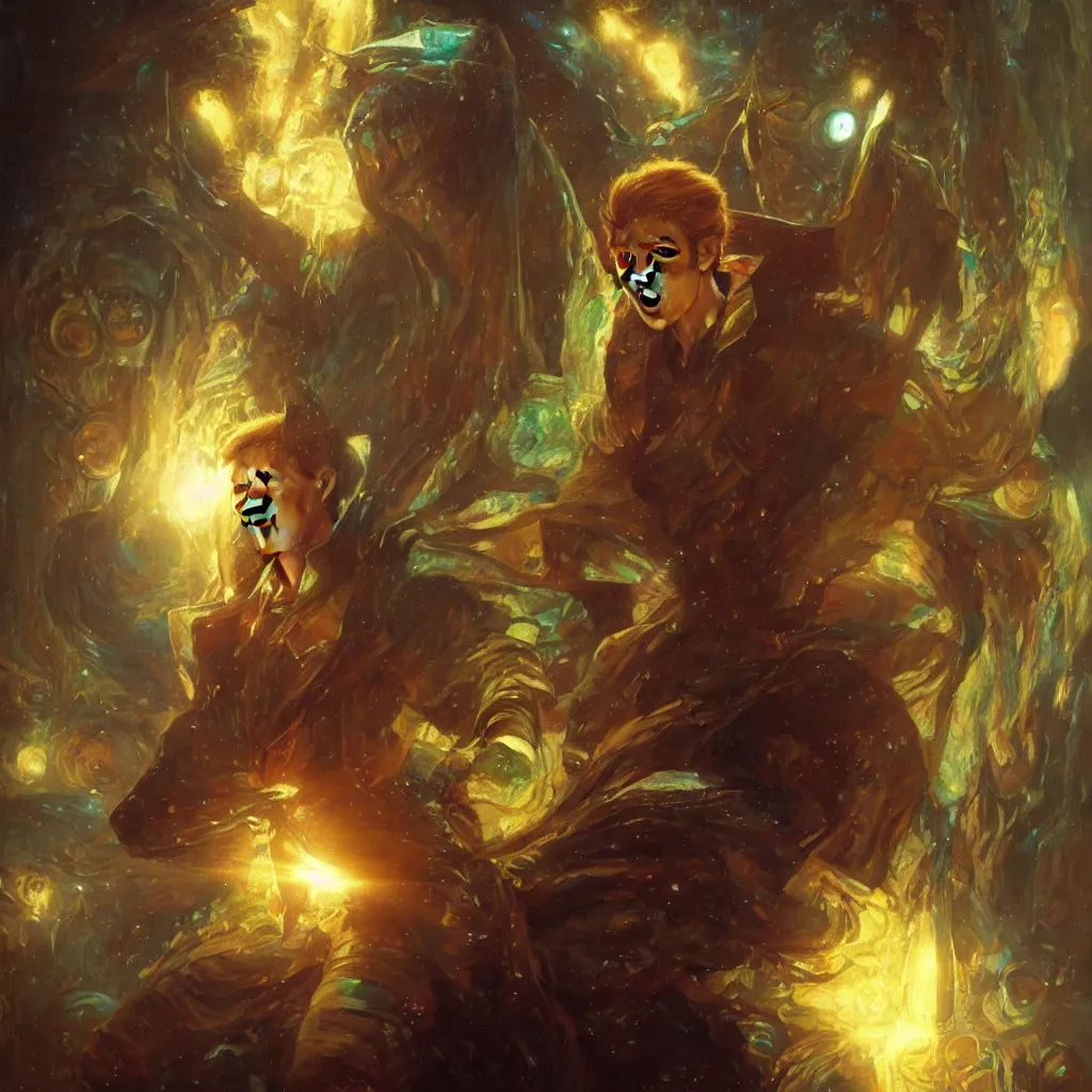 Image similar to david bowie as doctor who, radiant light, caustics, heroic, bright iridescent light, by gaston bussiere, bayard wu, greg rutkowski, maxim verehin