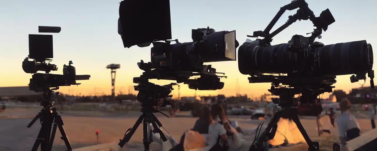 Image similar to a 3 / 4 mid close up shot of a person in a mcdonald's commercial filmed by autumn durald at sunset with an alexa lf and panavision t - series anamorphic 4 0 mm lens at t 2. 0