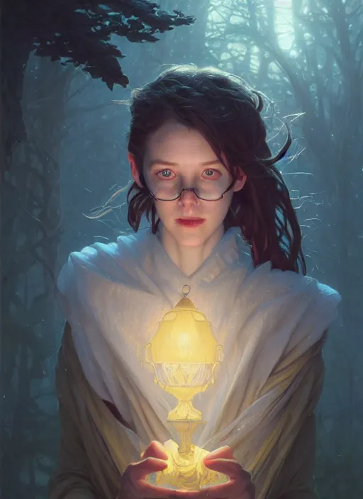 Image similar to highly detailed portrait of a potrait in a potrait, stephen bliss, unreal engine, fantasy art by greg rutkowski, loish, rhads, ferdinand knab, makoto shinkai and lois van baarle, ilya kuvshinov, rossdraws, tom bagshaw, alphonse mucha, global illumination, radiant light, detailed and intricate environment