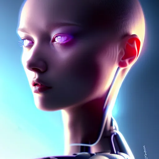Prompt: a extremely detailed digital painting of a highly complex humanoid android woman with intricate exposed cybernetic modifications, art by ilya kuvshinov, trending on cgsociety, computer art, ilya kuvshinov, artstation hd, artstation hq, photo realistic, hyperrealism, soft light, cinematography photo, ray tracing, unreal engine 5