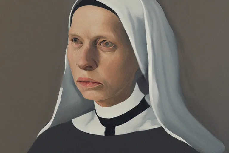 Image similar to nun portrait artwork by tim eitel