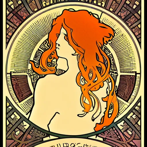 Image similar to minimalistic fire flames warning label art by alphonse mucha, smooth curves, behance