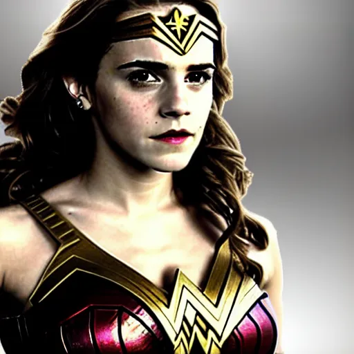 Image similar to emma watson as wonder woman