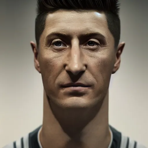 Image similar to hyperrealistic robert lewandowski, by istvan sandorfi & thomas eakes & xiang duan, perfect facial symmetry, dim volumetric cinematic lighting, photorealistic, 8 k octane comprehensive render, post - processing, extremely hyper - detailed, intricate, lifelike texture, epic composition, masterpiece, stunning!!,