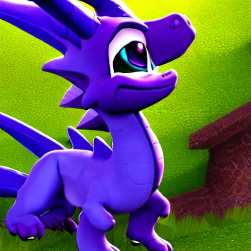 Prompt: Spyro the Dragon