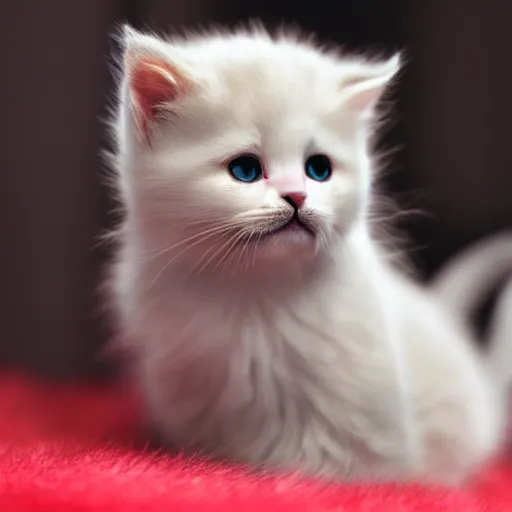 Prompt: a cute kitten with red fur photorealistic