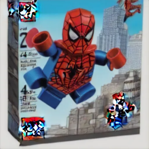 Image similar to lego set of spiderman