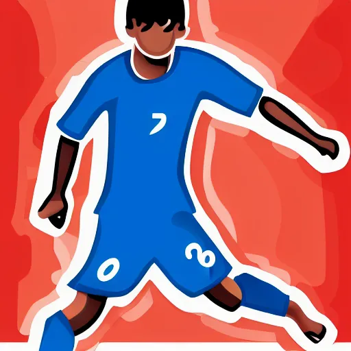 Image similar to a soccer player illustration